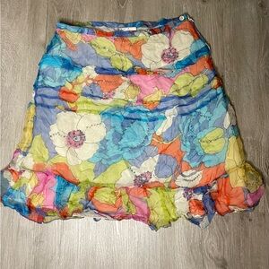 dead stock embroidered floral skirt